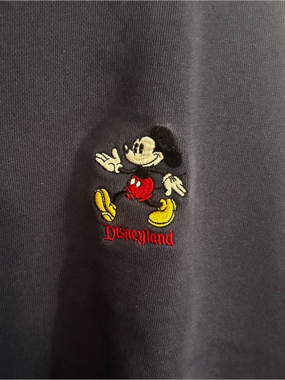 Women’s Navy Quarter-Zip Disneyland Pullover Sweater with Mickey Mouse - Picture 2 of 6